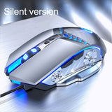 Silver USB Wired Computer Mouse